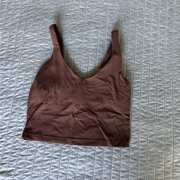 lululemon Brown Sleeveless Crop Top - Picture 1 of 3